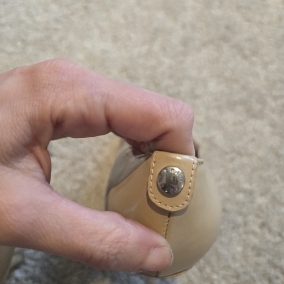 Michael Kors Women's Tan Peep-Toe Heels - Picture 14 of 14